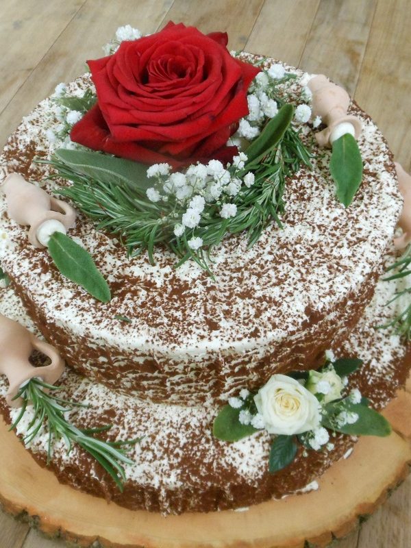 Hochzeitstorte Holzoptik II